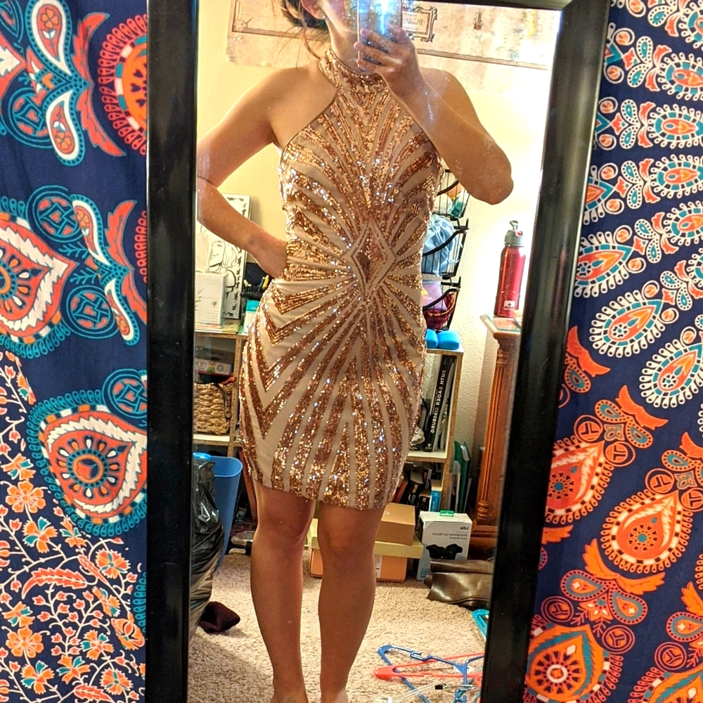 Gold sparkly dress